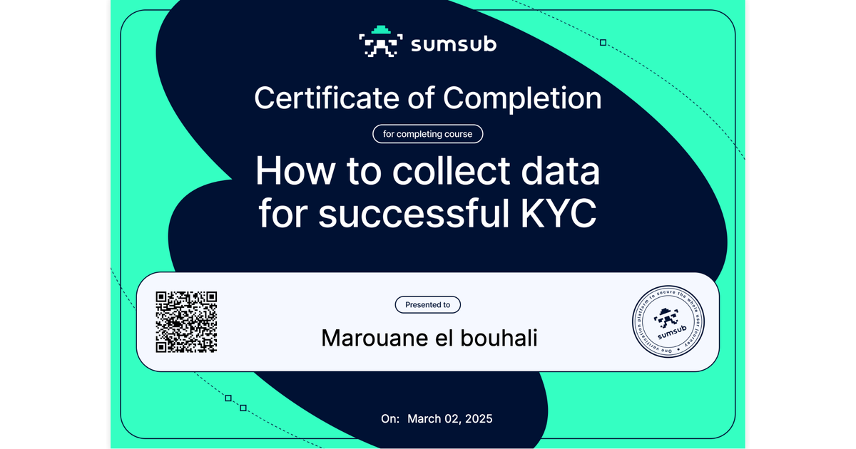 Marouane el bouhali | How to Collect Data for Successful KYC | Sumsub ...
