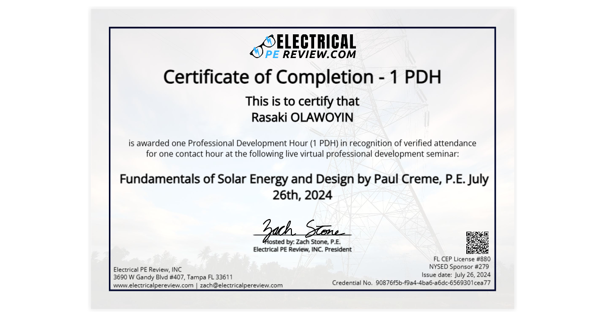 Rasaki OLAWOYIN | Fundamentals of Solar Energy and Design Part 1 by ...