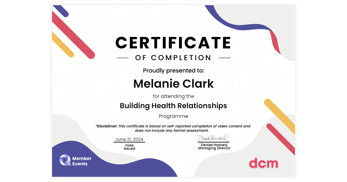 Melanie Clark | Building Health Relationships | DCM Learning via Hyperstack